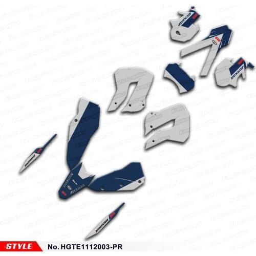 Aftermarket Graphics Vinyl Decals Dirt Bike Deco Kit for Husaberg TE125 TE200 TE250 TE300 TE 125 250 300 2011 2012, Gray Blue