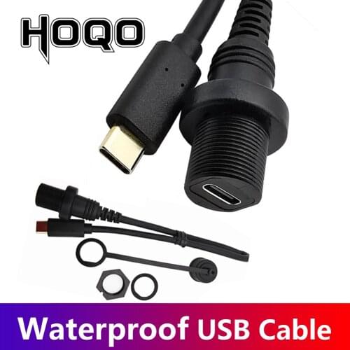 High Speed 10Gb USB-C IP67 Waterproof Cable type-c 3.1 IP 67 Male to Female Panel Mount Water Proof Connector Extension cord30cm