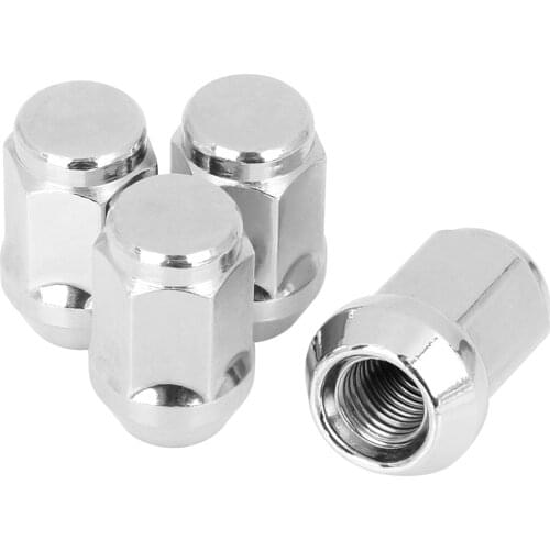 X Autohaux 24pcs Car Chrome M12X1.5 Wheel Lug Nuts Factory Style Mag Seat Washer Steel Racing Lug Wheel Screw Car Modification
