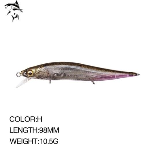 Japan Suspended Minnow lure Bait 98MM/10.5G Fake Bait Hard Bait Fishing Perch Beak Red Eye Bait 2021