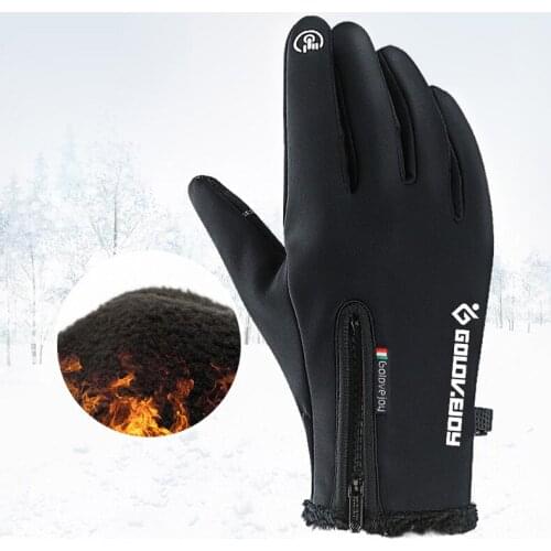 Unisex Touch Screen Winter Gloves Mens Warm Outdoor Cycling Driving Climbing Motorcycle Cold Gloves Waterproof Non-Slip Glove