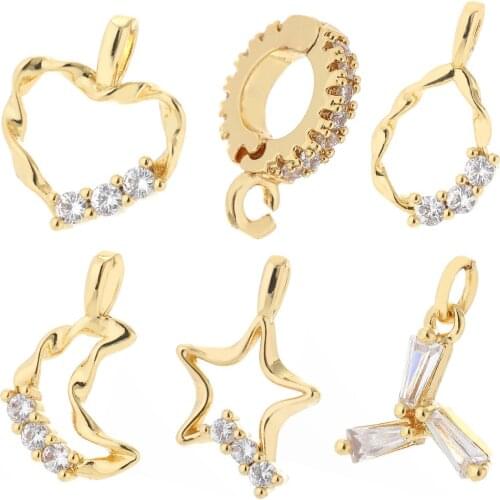 Gold Star Heart Geometric Diy Jewelry Charms for Jewelry Making Cute Earrings Necklace Bracelet Supplies Designer Charmms Resin