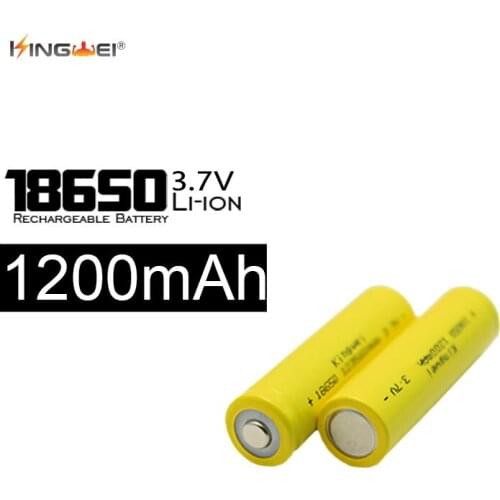 10pcs Kingwei 18650 Batery Litio 3.7V 1200mAh Rechargeable Liion Battery for Led Flashlight Battery New high quality