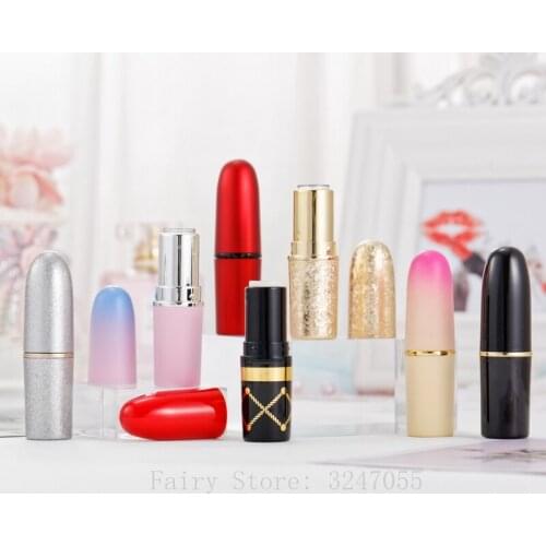 10/30/50pcs Empty Lipstick Tubes Bullet Shape Lip Balm Tube Cosmetic Packaging Material Inner Diameter 12.1mm Seven Colours