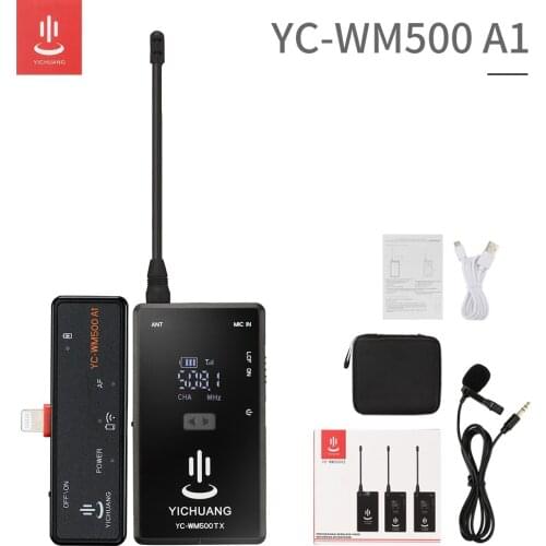 20-Channel UHF Wireless Lavalier Lapel video Microphone System with Transmitter for Ipone 11 x xr 8 8plus Video sound recording