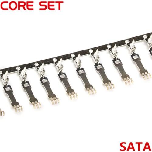 200Pcs/lot Pin Type SATA Connector Terminals Single Layer Needle /Gold-Plated