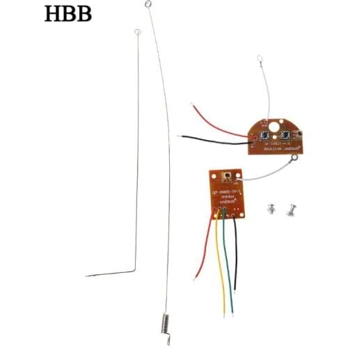 2CH RC Remote Control 27MHz Circuit PCB Transmitter and Receiver Board Radio System with Antenna Set for Car Truck Toy