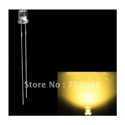 3mm Flat top Warm White LED diode