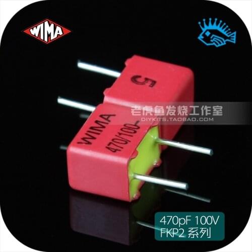 5pcs/50pcs 470pF 100V FKP2 series WIMA 471/n47/470p original brand new German copper foot film capacitor