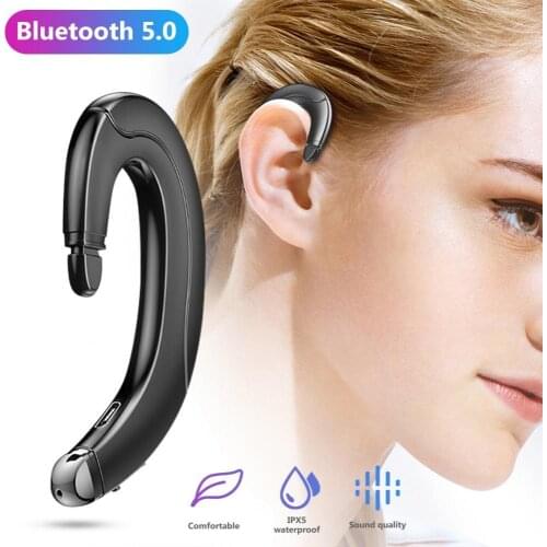Bone Conduction Ear Hook Bluetooth 5.0 HiFi Stereo Wireless Earphone Headset