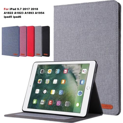 Tablet Case For iPad 9.7 2017 2018 A1822 A1823 A1893 A1954 ipad5 ipad6 Flip Stand PU Leather Silicone Soft Cover Protect Funda