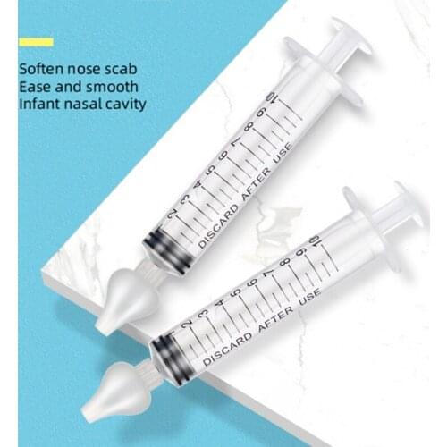 Infant nasal aspirator, 2 pieces, needle tube for nose cleaning, baby care, nose cleaner, 10ml, rhinitis, nasal washer