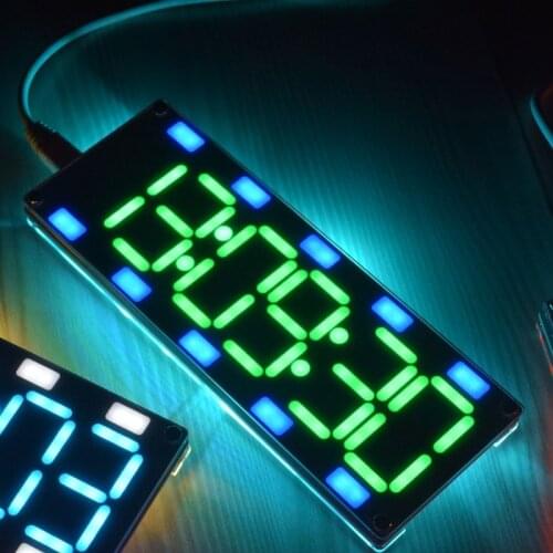 DIY Large Screen 6 Digit Two-Color LED Clock Kit Touch Control w Temp/Date/Week A0KF