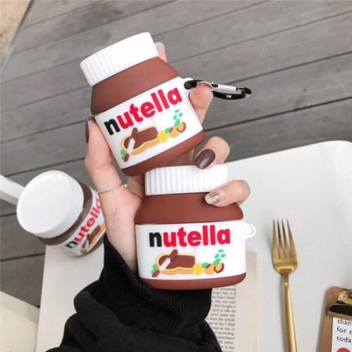 Dropshiping 3D Nutella Hazelnut sauce Case For Airpods 1 2 Case Silicone Earphone Cover For Airpods Pro Case For Kids/Boys