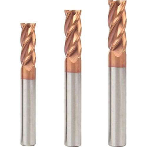 Milling Cutter Alloy Coated Tungsten Steel Cutter Cnc Machining Hrc55 End Milling Cutter 2-flute 4-flute Milling Machine