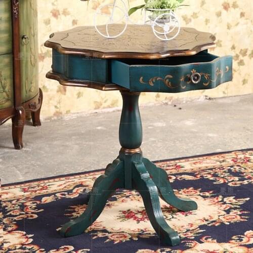 American Classical High-end Furniture Living Room Furnishings Flower Table Corner Table Side Table Practical Small Table Tea