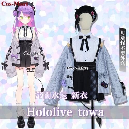 Anime Vtuber Hololive Tokoyami Towa Cosplay Costume Cute Daily Wear Uniform Unisex Activity Party Role Play Clothing Custom-Make