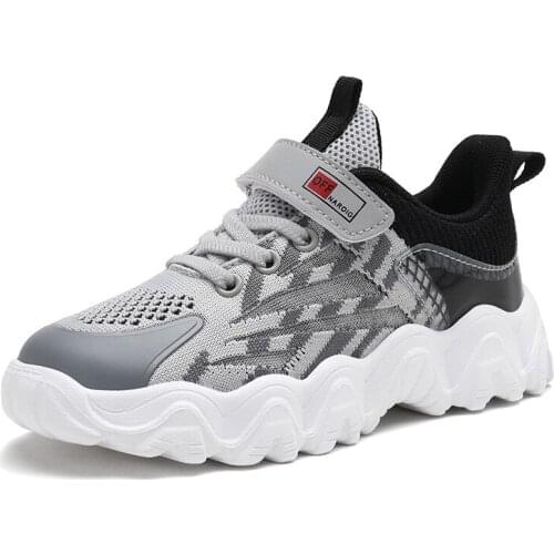 Boys Sneakers 2021 New Children Sports Shoes Mesh Breathable Kids Running Shoes Non-slip Soft Bottom School Tennis Shoes For Boy