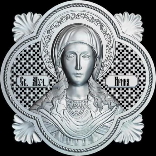 Martyr Irina 3d model for cnc STL format Religion 3d Relief Model STL Router 3 axis Engraver ArtCam