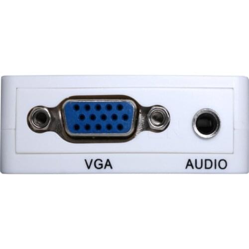 Mini 1080P Adapter Connector With Audio cable For PC Laptop to HDTV Projector HDMI-compatible to VGA Converter