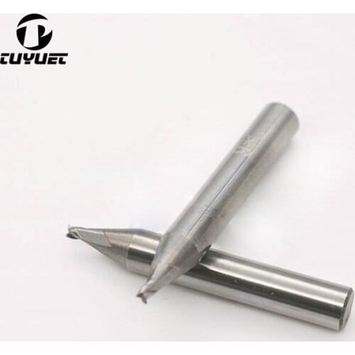 Multi-function End Mill 2.0MM 3 Teeth Tungsten Carbide Milling Cutter Vertical key machine drill Key slot milling cutter