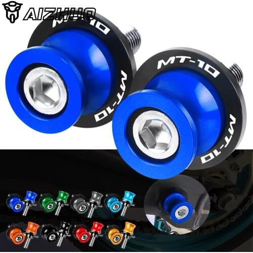 MT-10 6MM Stand Screws FOR YAMAHA MT10 SP 2016-2020 2019 CNC Aluminum Motorcycle Swingarm Slider Spools MT 10 LOGO Accessories