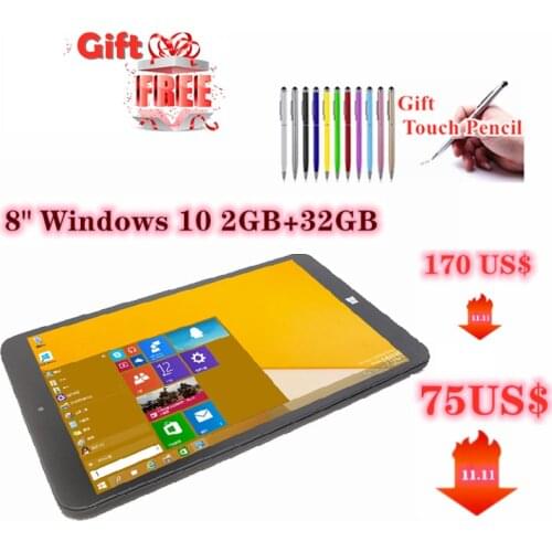 Newest AR1 Tablet PC 8 Inch 1280x800 IPS 32-Bit Windows 10 System 2+32GB Intel Atom Z3735F 1.33GHz Quad Core WiFi Dual Cameras