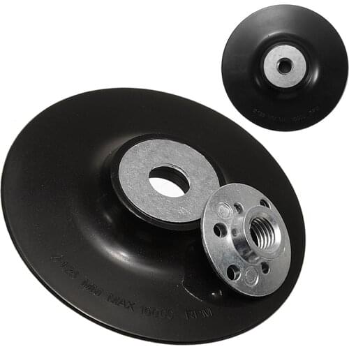 5 Inch 125mm M14 Thread Backing Pad ABS Plastic Back Pad Round Grinding Discs For Angle Grinder Sanding Sander