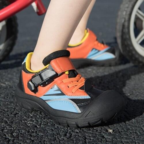 Professional Youth And Children Cycling Shoes Non-Slip Wear-Resistant Sliding Car Shoes Mesh Breathable Running Sneakers 26-33