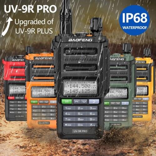 Baofeng UV-9R PRO IP68 Waterproof 50Km Long Distance Dual Band 136-174/400-520MHz Walkie Talkie UV-82 UV-5R UV-XR UV9R Ham Radio