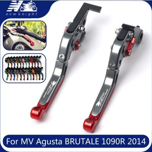 High Quality Motorcycle Accessories CNC Adjustable Folding Extendable Brake Clutch Lever For MV Agusta BRUTALE 1090R 1090 R 2014