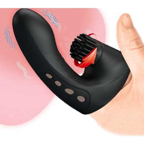 Sex Finger Sleeve Vibrators G Spot Vibrating Rotation Clitoris Stimulator Finger Vibrator Sex Products Masturbator For Woman Sex