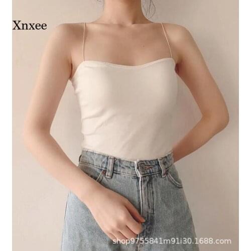 Sexy Solid Tube Tops Womens Cotton Underwear Color Top Fashion Sports Tank Up Female Tee Slim Comfortable Lingerie Sexy Tops