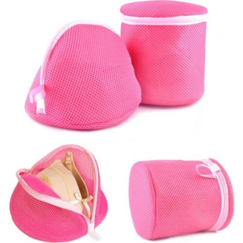 Mesh Laundry Bag Padded Bra Wash Bag Double Rose red Clothing Care Cover Large Thin Underwear Clean Bag