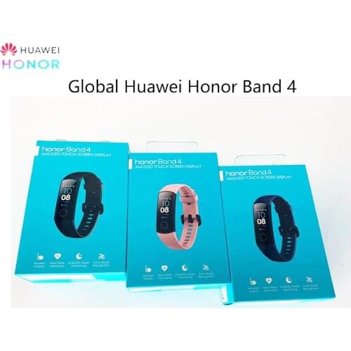 Huawei Honor Band 4 Global Version Smart Bracelet 0.95inch Smart OLED Swimming Waterproof Bluetooth Fitness Tracker Touch Screen