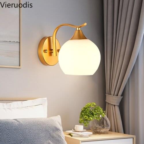 Modern LED Wall Light Glass/Metal Sconce Wall Lamp for Living Room Bedroom Mirror Light Home Decor Luminarias Lighting Fixture