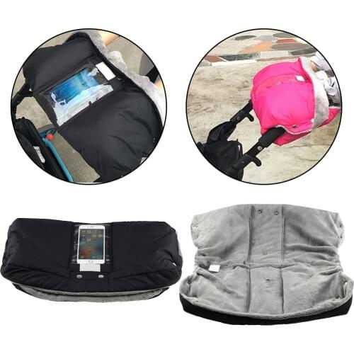 Stroller Warmer Gloves Pushchair Hand Muff Waterproof Pram Accessory Glove Baby Buggy Clutch Cart Muff Glove Thick Fleece Gloves