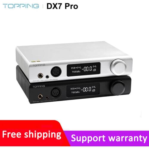 TOPPING DX7 Pro ES9038Pro DAC & Headphone amp Bluetooth 5.0 32BIT/768kHz DSD1024 DX7PRO Wireless Decoder Headphone Amplifier