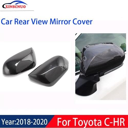 XINSCNUO 1 Pair Car Rear View Mirror Cover For Toyota C-HR CHR 2018 2019 2020 Mirror Covers Caps Replacement