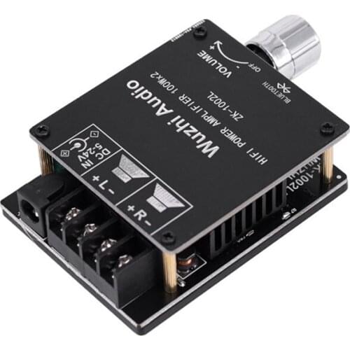 ZK-1002L MINI Bluetooth 5.0 DC 5-24V Wireless Audio Digital Power Amplifier Stereo Board 100Wx2 Bluetooth Amp Amplifier