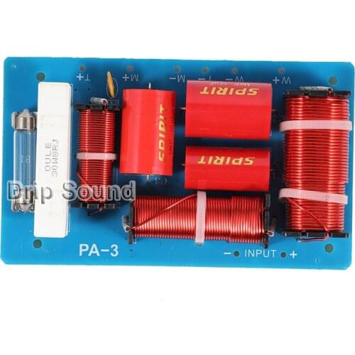 1pcs 3 Way 3 Unit 600W Hi-Fi Audio Speaker Frequency Divider Crossover Filter With Tweeter Fuse Protection