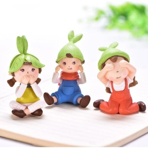 1Pc Lovely Girls Figurine Miniature Fairy Garden Decor Micro Landscape Craft Gift