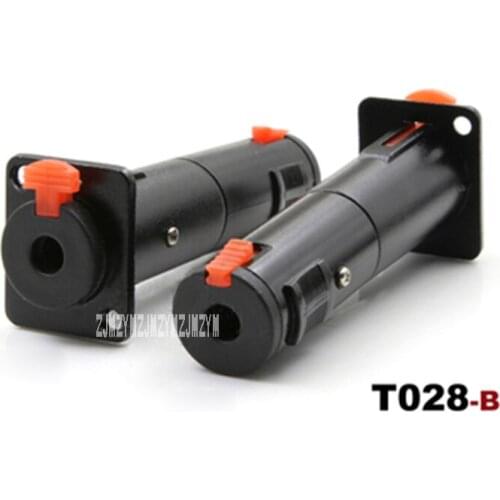 10PCS/lot High-quality T028-B/T028-W Cabinet Panel Mount Connector 6.35mm Female Jack Dual-pass Conversion Stereo D-type Socket