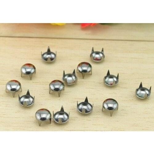 1000pcs 8mm Gun-black/black Round Studs For Clothes Metal Prongs DIY Clothing/Leathercrafts Accessories Free Shipping