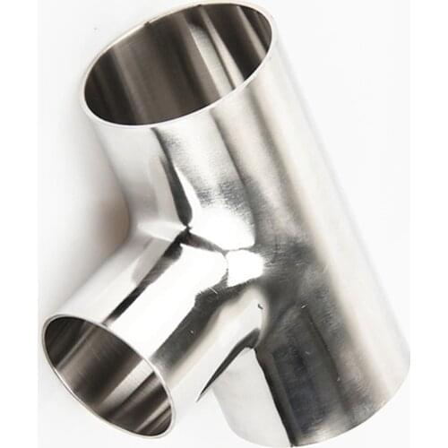 51mm x 19mm x 51mm OD 304 Stainless Steel Sanitary Weld Tee Connector Pipe Fitting For Home Brew Homebrew