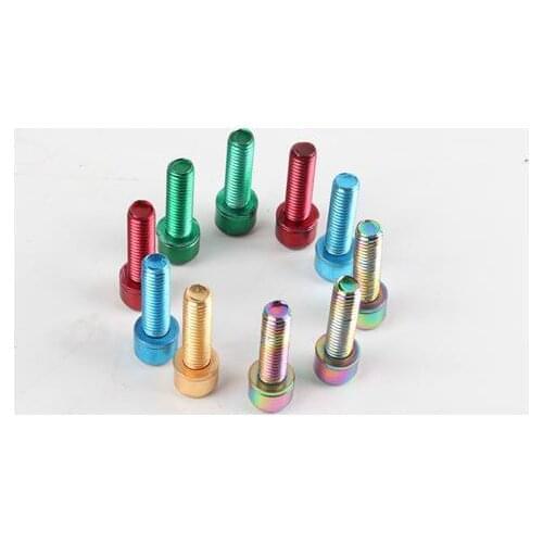 6PCS M5*18mm Bicycle Handlebar Screw On For MTB Road Bike Stem Screws Stainless Steel Fixed Gear Cycling Handle Bar Riser Screws