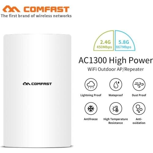 AC1300M 27dbm High Power gigabit Outdoor AP Wifi Router 5.8g dual band Wireless bridge Repeater Long Range Wifi Extender antenna