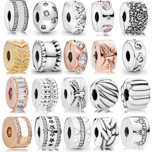 DIY Charms Insignia Starry Formation Etched Layers Of Lace Clip 925 Sterling Silver Bead Fit Pandora Bracelet Jewelry