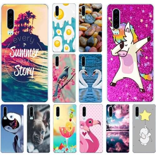 A For Huawei P30 Case P30 Pro Case P30 Lite Case P30Pro VOG-L29 ELE-L29 P30Lite P30 Lite Cover Silicon Phone Back black tpu case