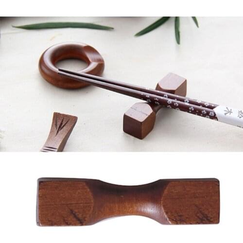 Chopsticks Holder Chopsticks Stand Racks Natural Wood Spoon Fork Rest for Tableware Kitchen Supplies Pillow Chopstick